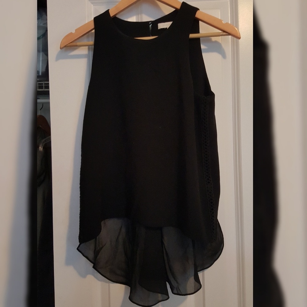 Jonathan Simkhai black flowy tank
